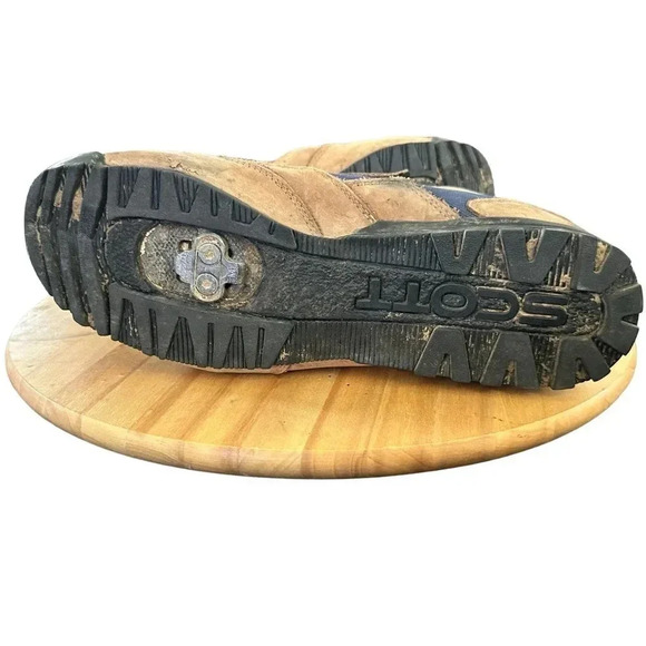 Scott mens Navy Brown Over Rock SPD MTB Cycling Shoes Size US 11 - Picture 9 of 9